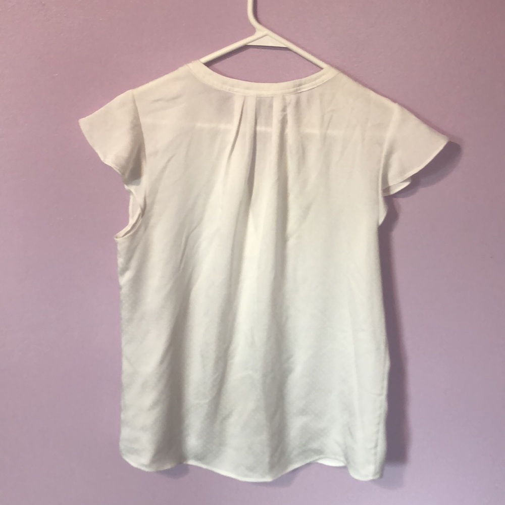 Calvin Klein White Dot Patterned Blouse - image 7